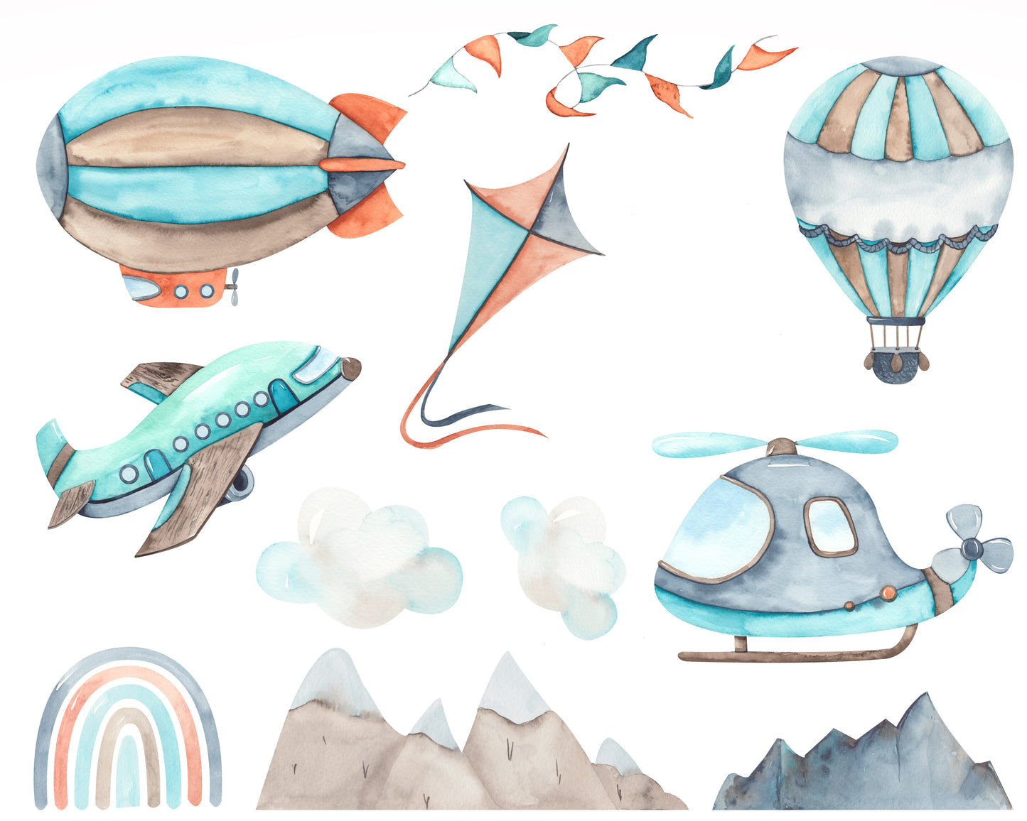 Fly in the sky wall stickers